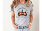 Wholesale White Christmas Graphic Tee - Grey Tee