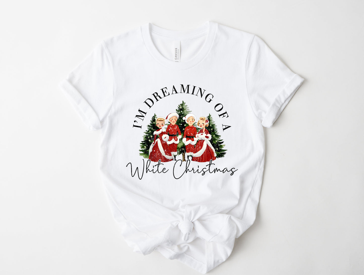 Wholesale White Christmas Graphic Tee - White Tee