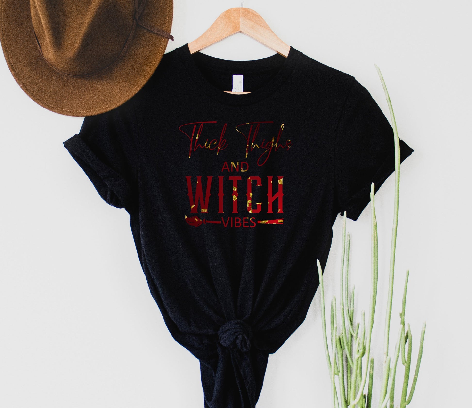 Wholesale Witch Vibes Graphic Tee - Orange