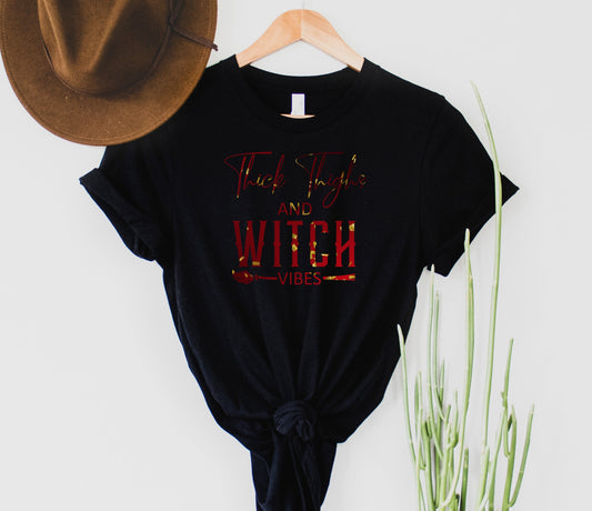Wholesale Witch Vibes Graphic Tee - Orange