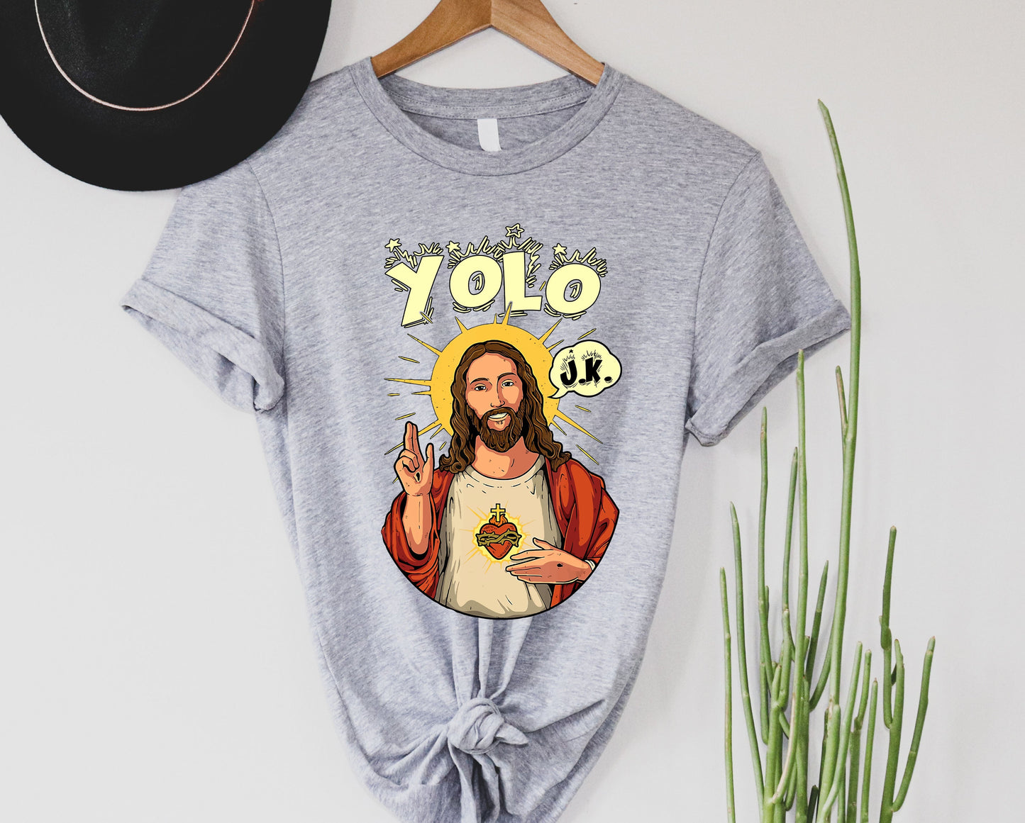 Wholesale YOLO Graphic Tee - Grey