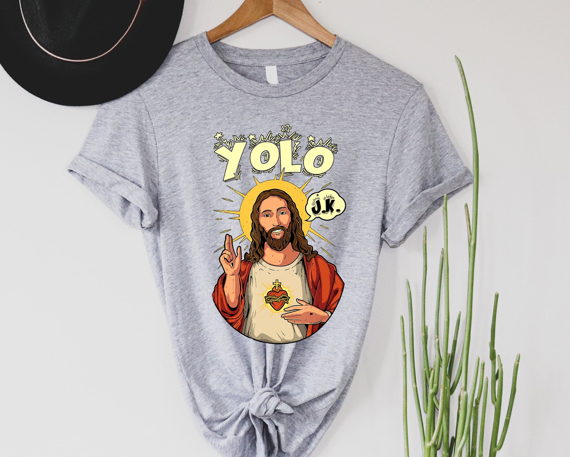 Wholesale YOLO Graphic Tee - Grey