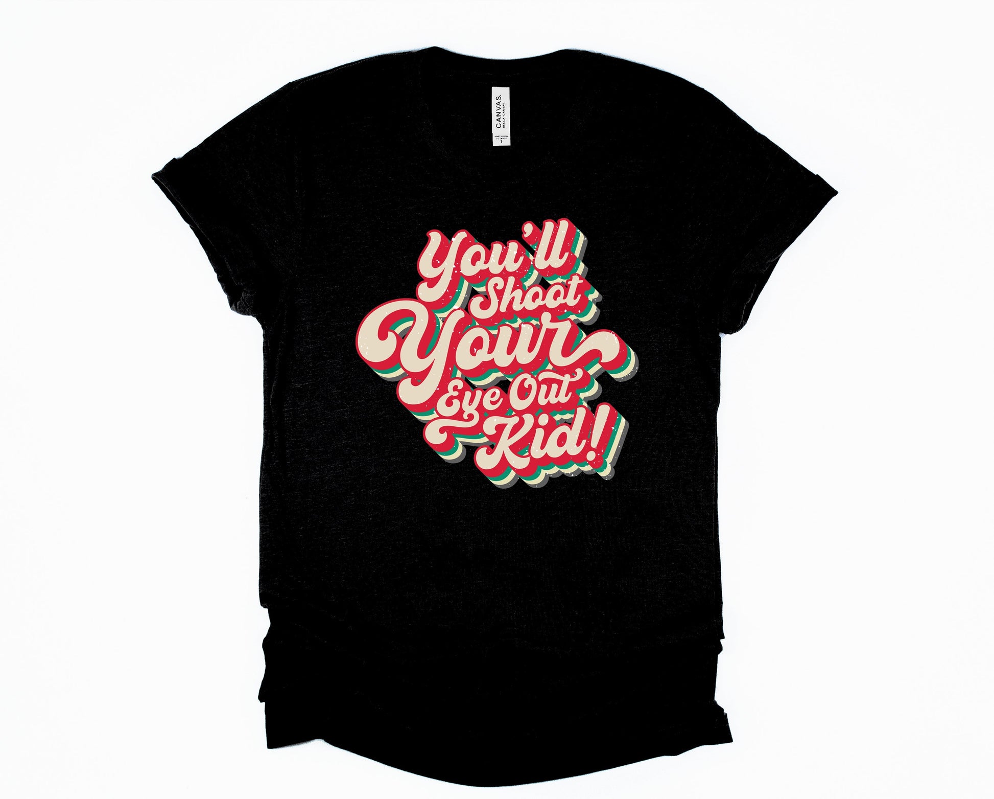 Wholesale You'll Shoot Your Eye Out Kid Graphic Tee - Heather Sand