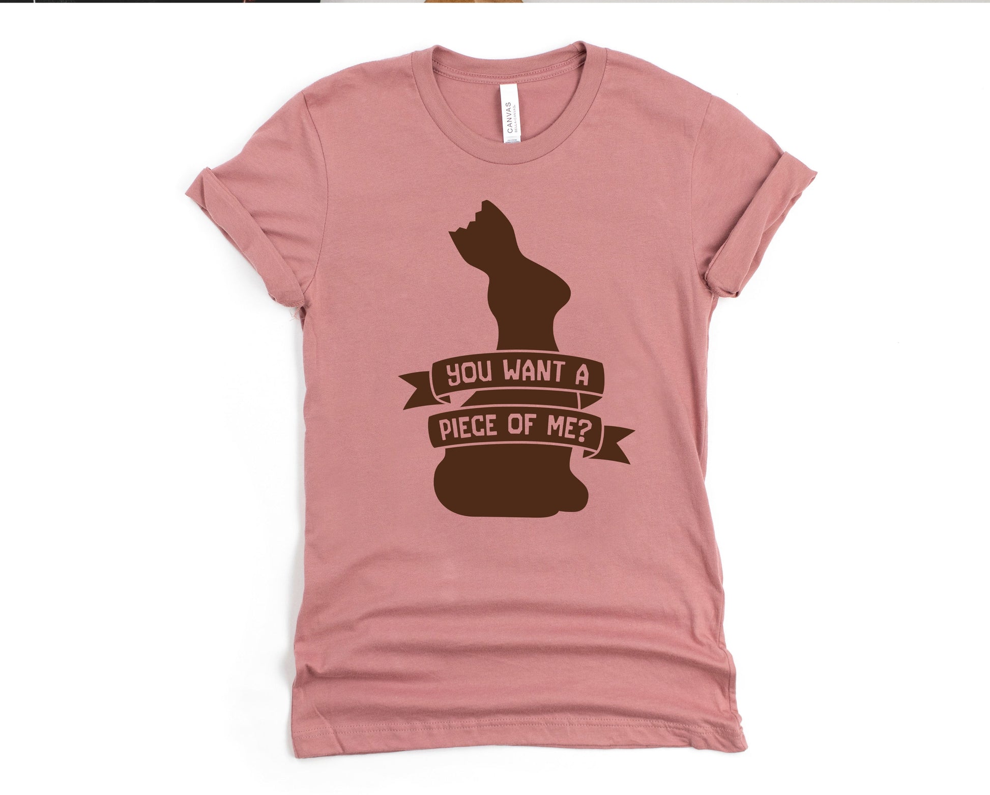 Wholesale You Want a Piece of Me Graphic Tee - Sand