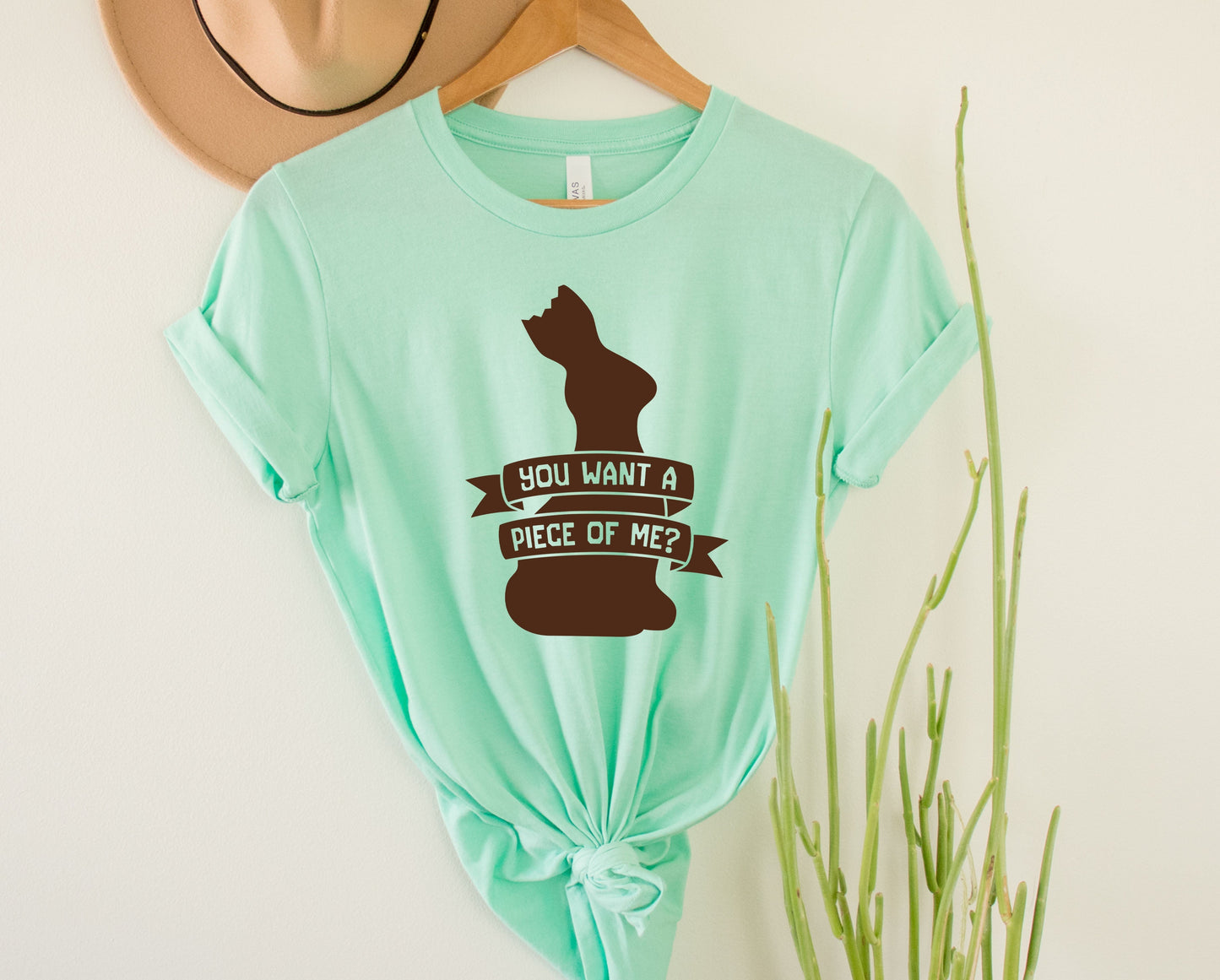 Wholesale You Want a Piece of Me Graphic Tee - Mauve
