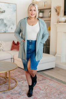  Always Be There Cargo Denim Skirt