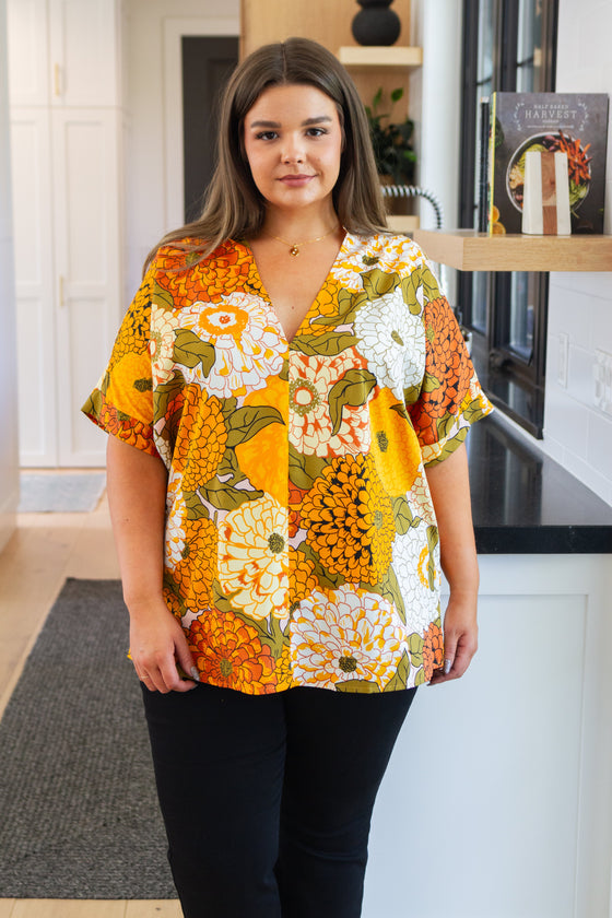 Picking Blooms Blouse in Amber Mix